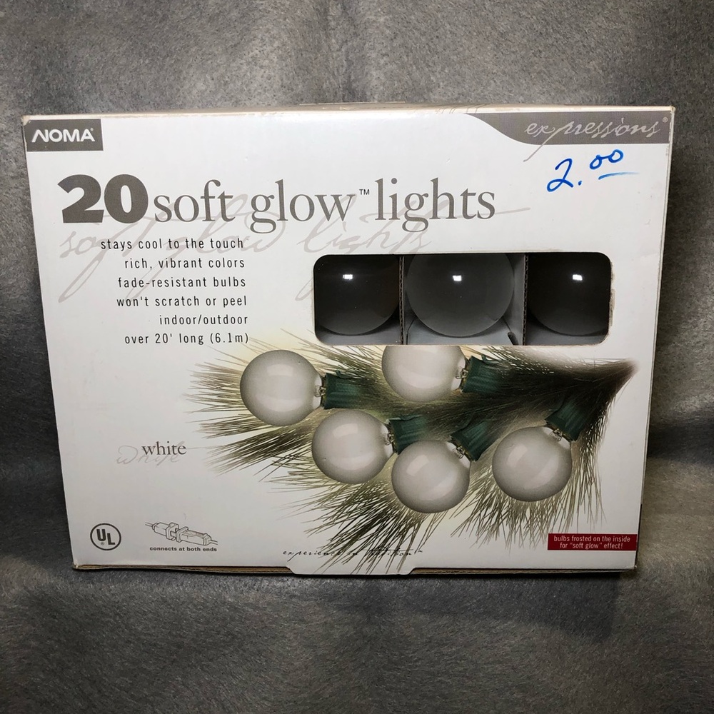 NOMA 20 SOFT GLOW STRING LIGHTS, INDOOR/OUTDOOR, OVER 20’ LONG, NIB